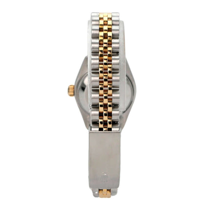 Rolex Datejust 26 Edelstahl Gelbgold Ref. 69173 Champagner Diamant Armbanduhr seitlich