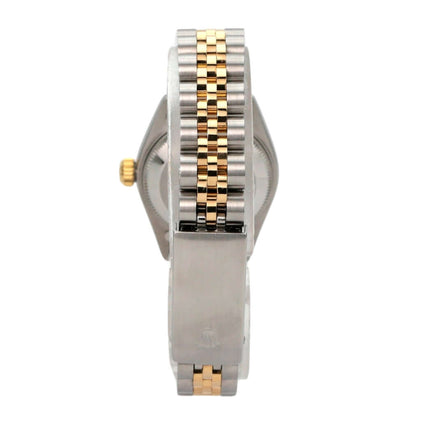 Rolex Datejust 26 Edelstahl Gelbgold 69173 Schwarz Big Diamant Jubile-Band, Seitenansicht