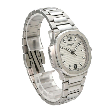 Patek Philippe Nautilus Ladies Ref. 7118/1A-010 Edelstahlarmband, silbernes Zifferblatt, Automatik