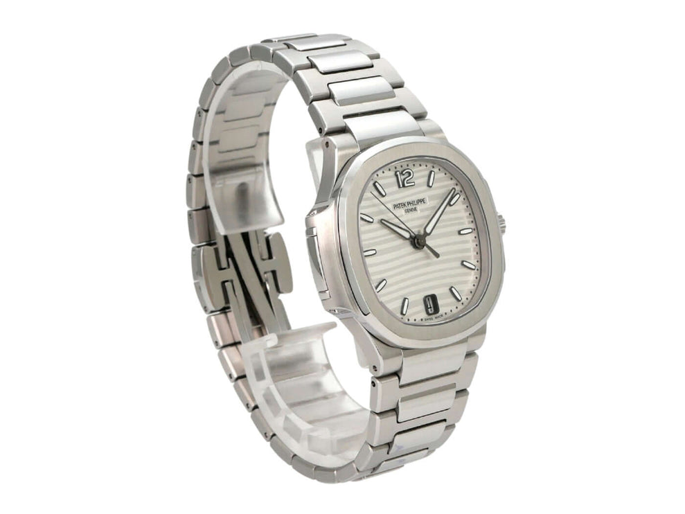 Patek Philippe Nautilus Ladies Ref. 7118/1A-010 Edelstahlarmband, silbernes Zifferblatt, Automatik