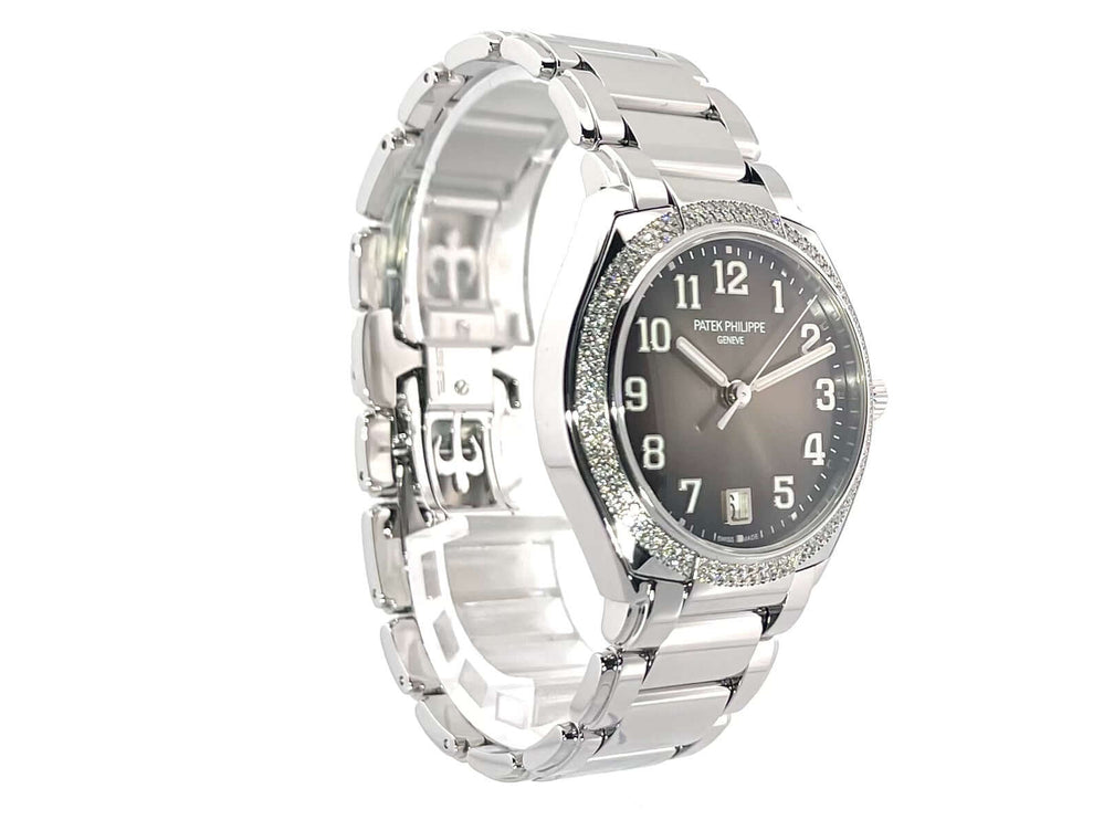 Patek Philippe Twenty-4 Edelstahl Automatik Ref. 7300/1200A-010 mit grauem Zifferblatt und Diamantlünette