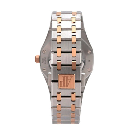 Audemars Piguet Royal Oak 50 Jahre Edition 77450SR.OO.1361SR.01, Edelstahl und Roségold Armband, elegantes Design.