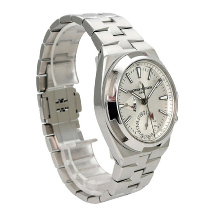 Vacheron Constantin Overseas Dual Time Ref. 7900V-110A-B333, Edelstahl-Uhr mit silbernem Zifferblatt