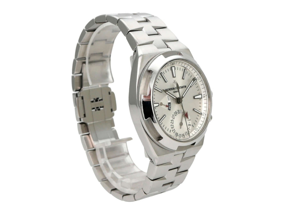Vacheron Constantin Overseas Dual Time Ref. 7900V-110A-B333, Edelstahl-Uhr mit silbernem Zifferblatt