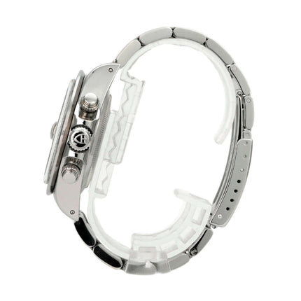 Tudor Prince Oysterdate Big Block Chronograph 79160 seitliche Ansicht mit Edelstahlarmband und Tachymeterlünette