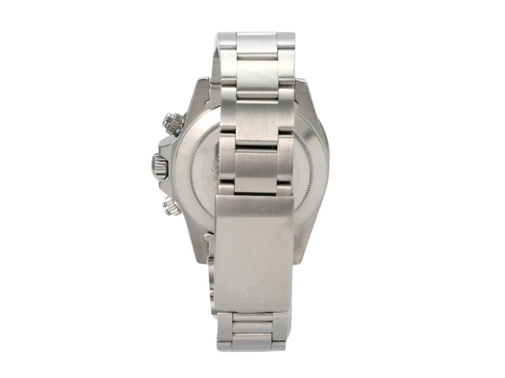 Tudor Prince Oysterdate Big Block Chronograph 79160 Rückansicht des Edelstahlgehäuses und Armbands