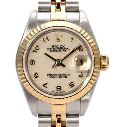 Rolex Datejust 26 Edelstahl Gelbgold 79173 Ivory Jubile-Band mit champagne Zifferblatt und jubilee Armband.
