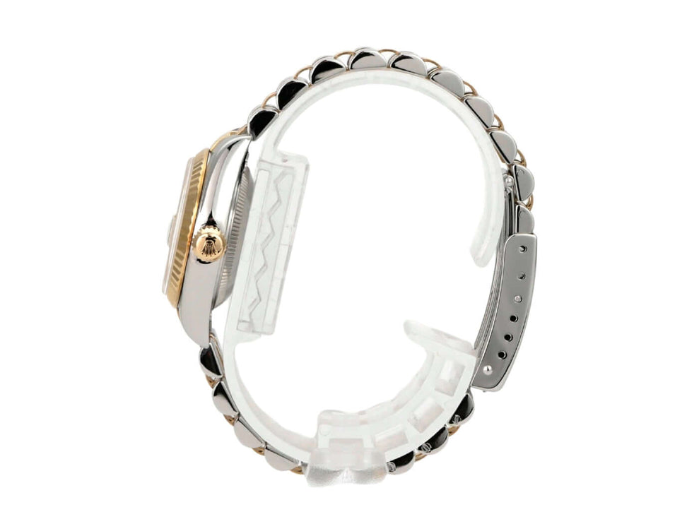 Rolex Datejust 26 Edelstahl Gelbgold 79173 Ivory Jubile-Band seitliche Ansicht mit Jubile-Armband