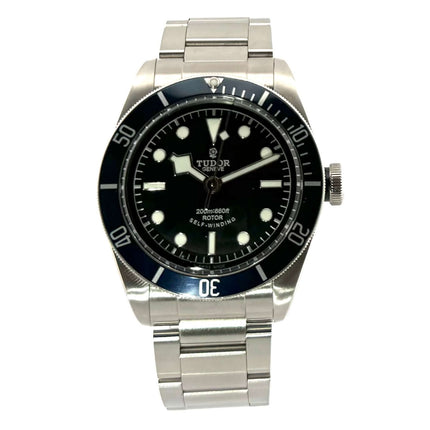 Tudor Black Bay Automatik 79220B-0001 aus Edelstahl mit schwarzem Zifferblatt und blauer Lünette, 41 mm Gehäusedurchmesser, Jahrgang 2014