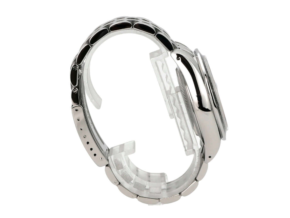 Tudor Prince Date Chronograph 79260 seitliche Ansicht des Edelstahlarmbands und Gehäuses