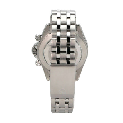 Tudor Prince Date Chronograph 79260 Rückansicht mit Edelstahlband und verschraubtem Gehäuse.