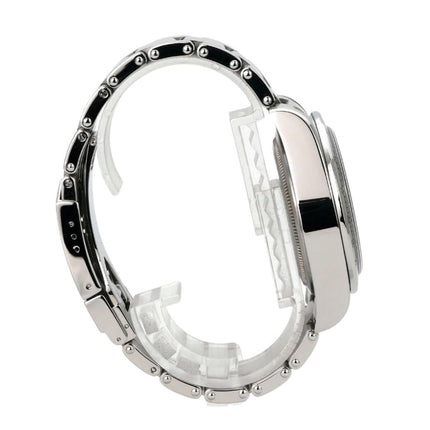 Tudor Heritage Black Bay Chrono 79350-0001 seitliche Ansicht des Edelstahlgehäuses mit schwarzer Lünette