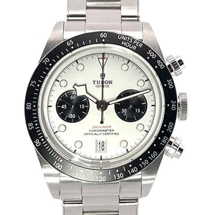 Tudor Black Bay Chrono 79360N-0002 Automatik Uhr mit Edelstahlband und opalfarbenem Zifferblatt