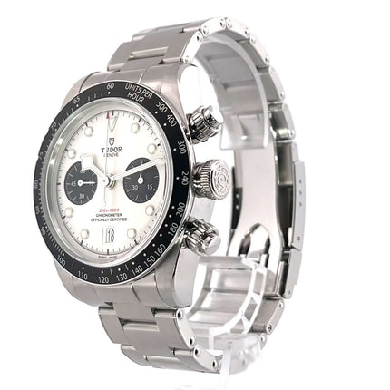 Tudor Black Bay Chrono 79360N-0002 aus Edelstahl, Opalfarbenes Zifferblatt mit Schwarzen Totalisatoren, Automatikuhrwerk, Edelstahlarmband