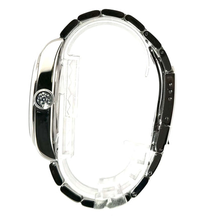 Seitliche Ansicht Tudor Black Bay 41 Ref. 79540 Edelstahlarmband und Faltschließe