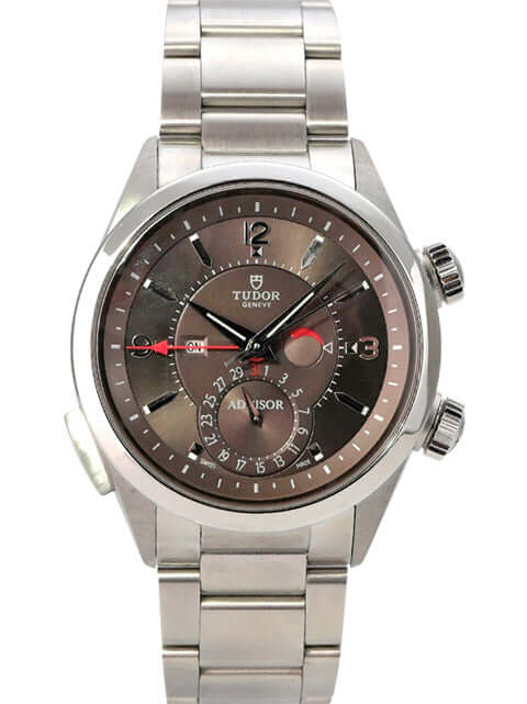 Tudor Heritage Advisor 79620TC mit Edelstahlband und braunem Zifferblatt