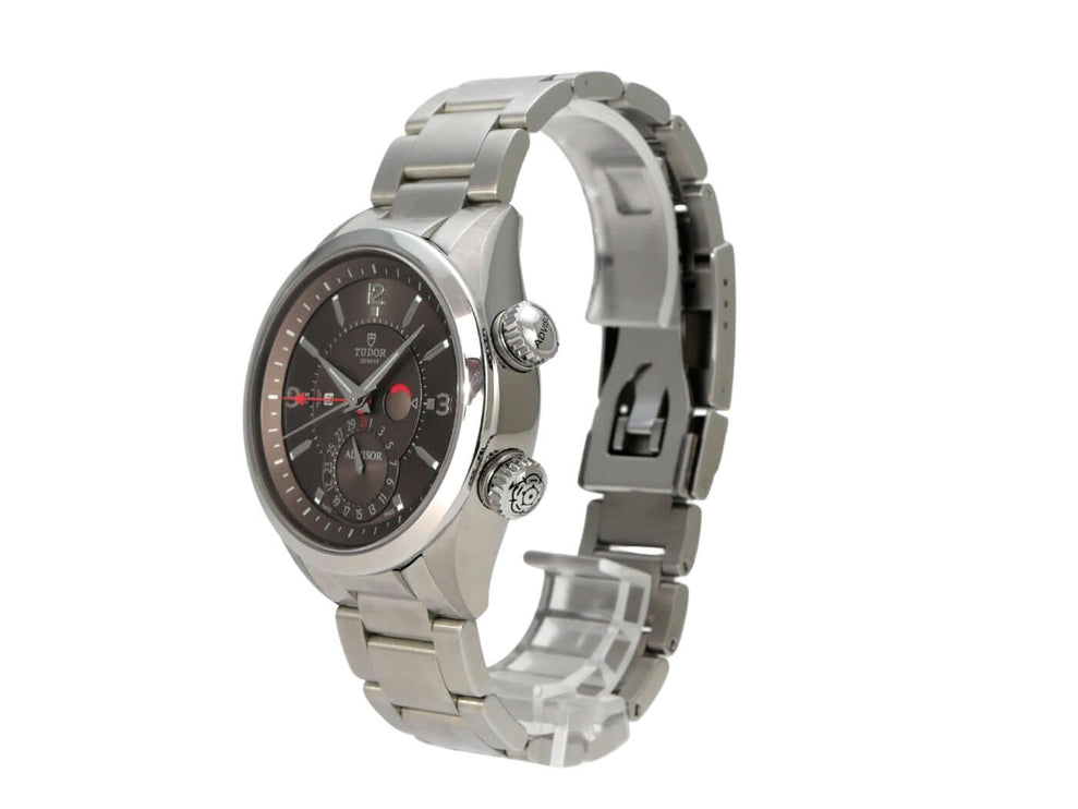 Tudor Heritage Advisor 79620TC Armbanduhr mit Edelstahlband und braunem Zifferblatt
