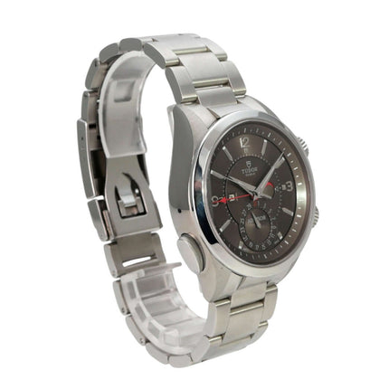 Tudor Heritage Advisor 79620TC Edelstahlband und Titan-Gehäuse, braunes Zifferblatt und Automatikwerk.
