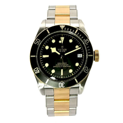 Tudor Black Bay Steel Gold Ref. 79733N-0002 Uhr, Edelstahl/Gelbgold Gehäuse, schwarzes Zifferblatt, 41 mm Durchmesser, Edelstahl/Gelbgoldband
