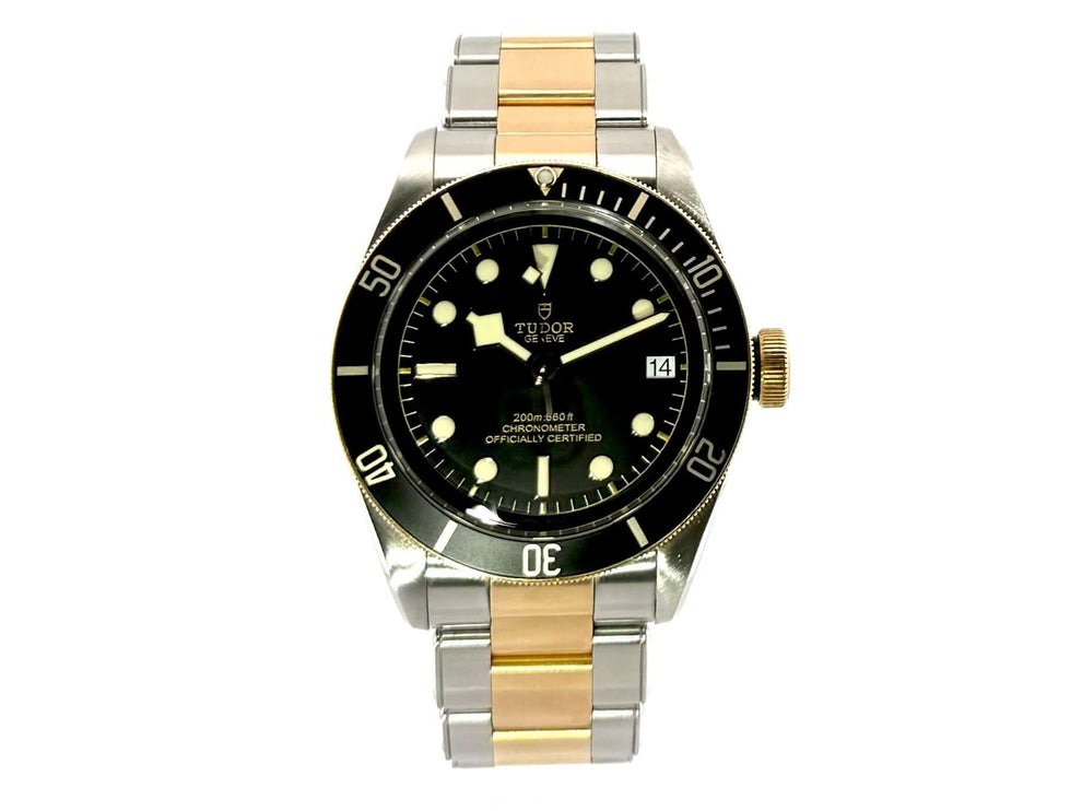 Tudor Black Bay Steel Gold Ref. 79733N-0002 Uhr, Edelstahl/Gelbgold Gehäuse, schwarzes Zifferblatt, 41 mm Durchmesser, Edelstahl/Gelbgoldband