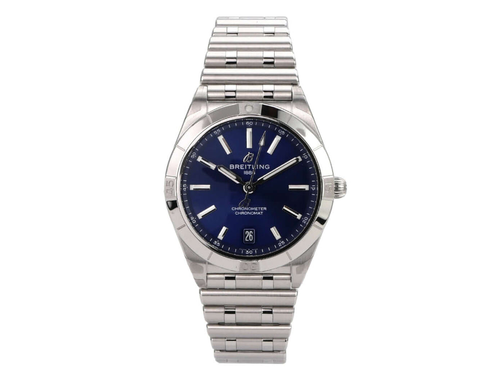 Breitling Chronomat Automatic 36 Blau A10380101C1A1 Edelstahlarmband mit blauem Zifferblatt und Datum