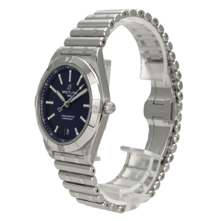 Breitling Chronomat Automatic 36 Blau A10380101C1A1 Uhr mit Edelstahlarmband und blauem Zifferblatt