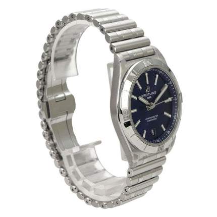 Breitling Chronomat Automatic 36 Blau A10380101C1A1 mit Edelstahlband und blauem Zifferblatt