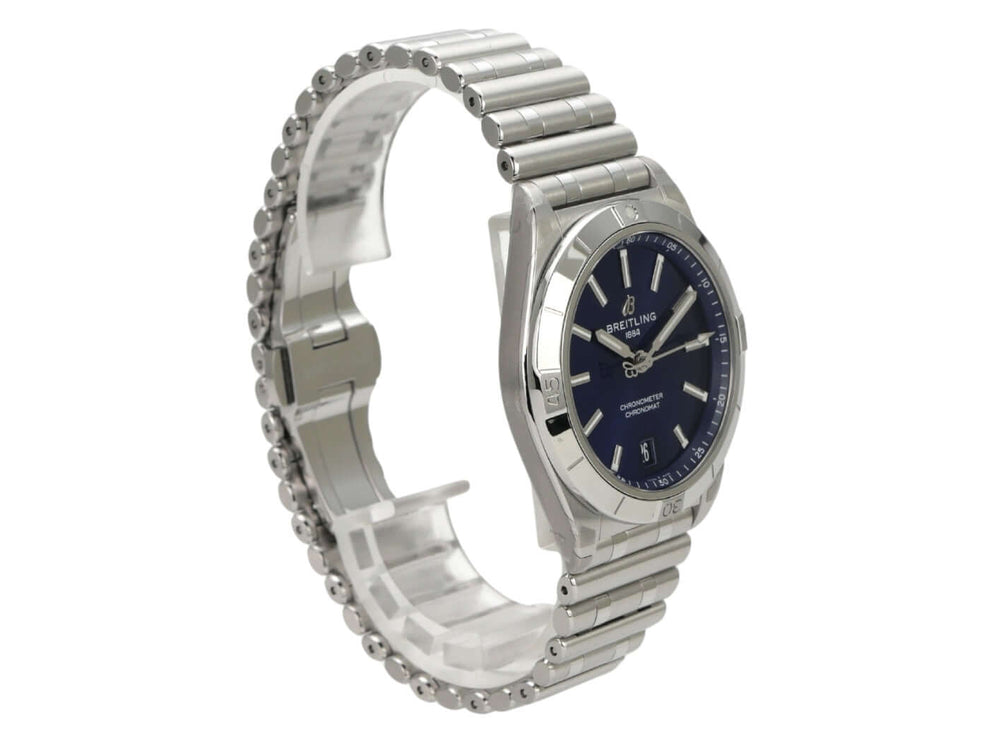 Breitling Chronomat Automatic 36 Blau A10380101C1A1 mit Edelstahlband und blauem Zifferblatt