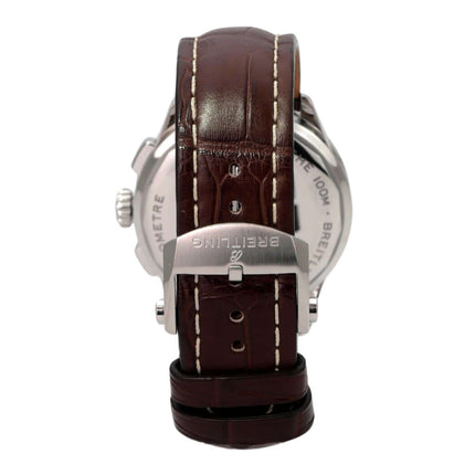 Breitling Premier Chronograph 42 A13315351C1P1 mit braunem Lederband und Faltschließe, Edelstahlgehäuse