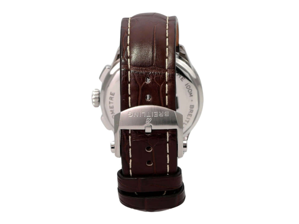 Breitling Premier Chronograph 42 A13315351C1P1 mit braunem Lederband und Faltschließe, Edelstahlgehäuse