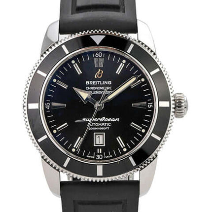 Breitling Superocean Heritage 46 A1732024.B868 mit schwarzem Zifferblatt und Kautschukband