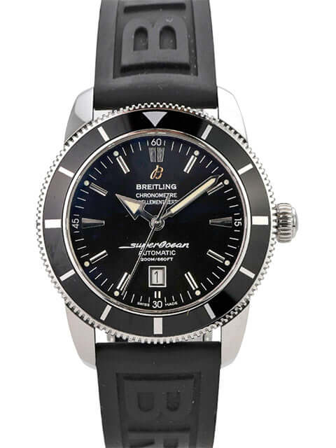 Breitling Superocean Heritage 46 A1732024.B868 mit schwarzem Zifferblatt und Kautschukband