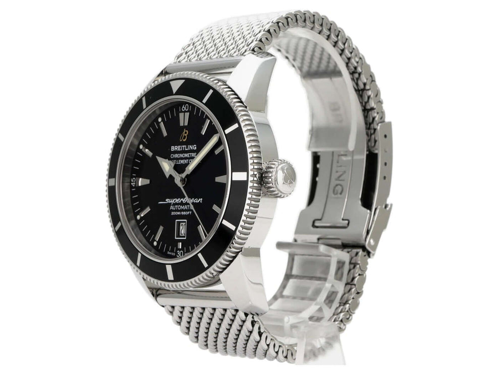 Breitling Superocean Heritage 46 A1732024.B868.152A, Edelstahl Uhr mit schwarzem Zifferblatt und Stahlarmband