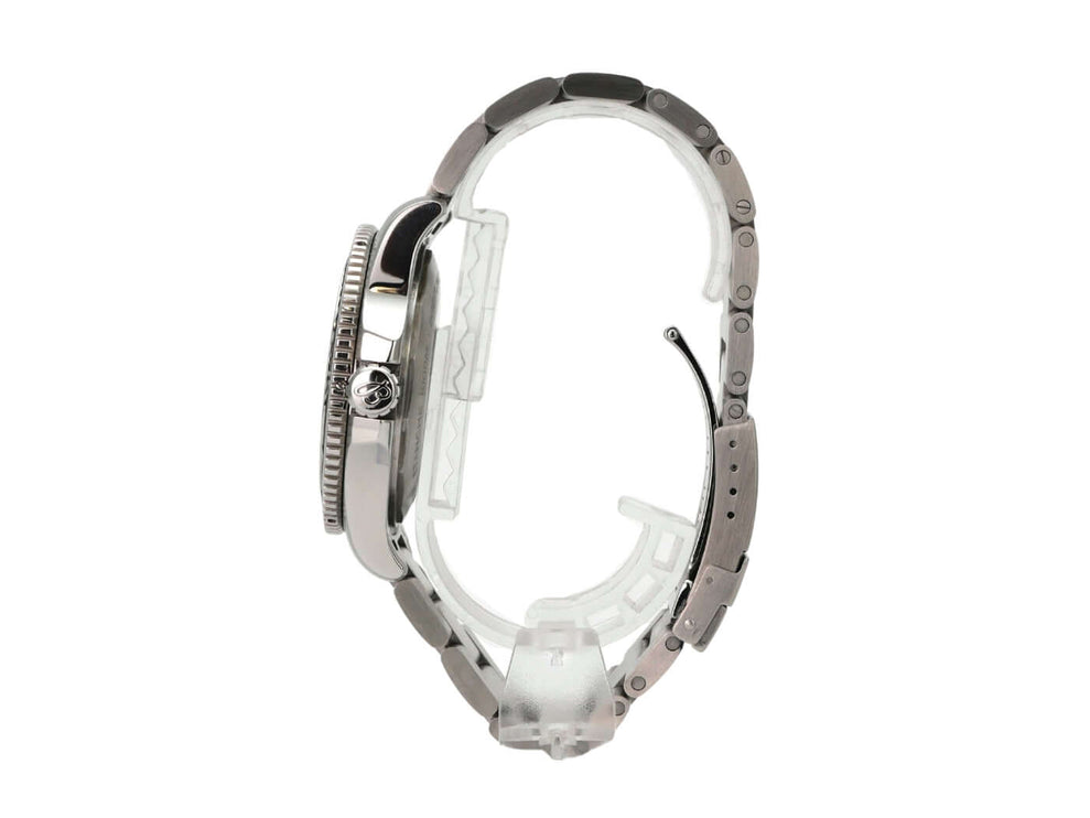 Breitling Superocean Automatic 44 Gelb A17367021I1A1 seitliche Ansicht der Uhr mit Edelstahlarmband