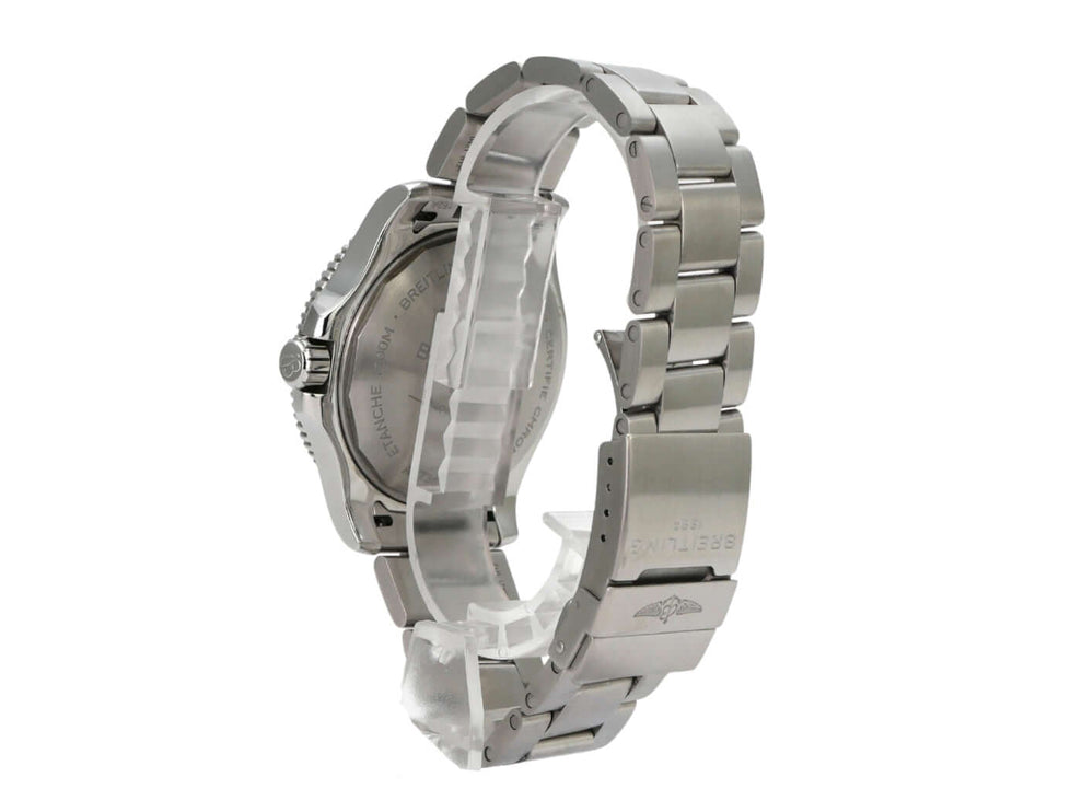 Breitling Superocean Automatic 44 Gelb A17367021I1A1 Edelstahl vielseitig, seitliche Ansicht des Armbands und Gehäuses.