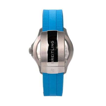 Breitling Superocean Automatic 44 Uhr mit blauem Kautschukband, Edelstahlgehäuse, Ref. A17376211L2S2.