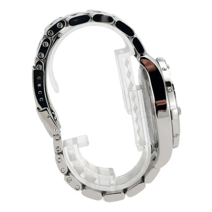 Seitenansicht der Breitling Colt Automatic A17380 mit Edelstahlgehäuse und Armband, glänzend und satiniert.