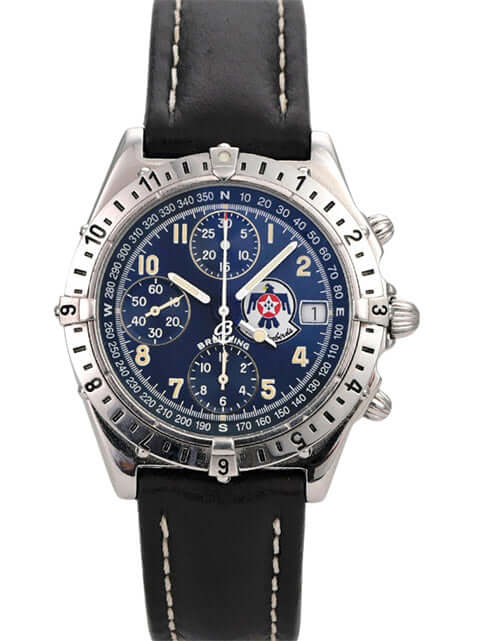 Breitling Chronomat Longitude Thunderbirds A20048, Edelstahl, schwarzes Zifferblatt, automatische Uhr, Chronograph