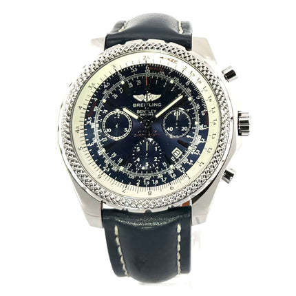 Breitling Bentley Motors Chronograph A25362 mit Edelstahlgehäuse und blauem Zifferblatt