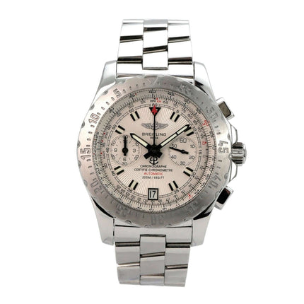 Breitling Skyracer Chronograph Ref. A27362 Edelstahl Chronometer Automatik mit Silberzifferblatt und Stahlband