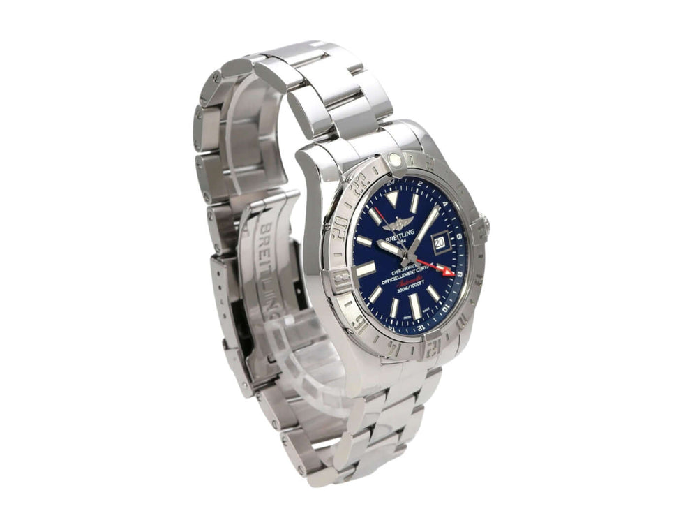 Breitling Avenger II GMT A3239011.C872.170A mit blauem Zifferblatt und Edelstahl Armband