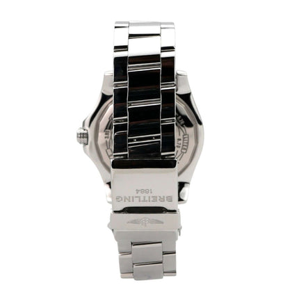 Breitling Avenger II GMT A3239011.C872.170A Rückansicht mit poliertem Edelstahlarmband