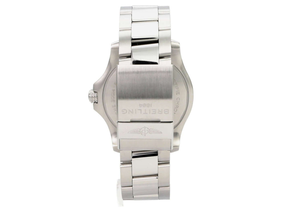 Breitling Avenger Automatic GMT 43 A32397101A1A1 Edelstahl-Armband mit Faltschließe und Gehäuseboden