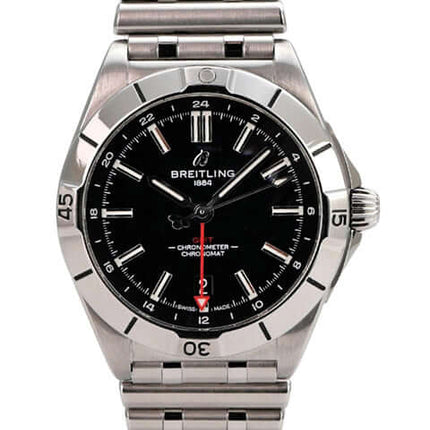 Breitling Chronomat Automatic GMT 40 Ref. A32398101B1A1 mit schwarzem Zifferblatt und Edelstahlarmband