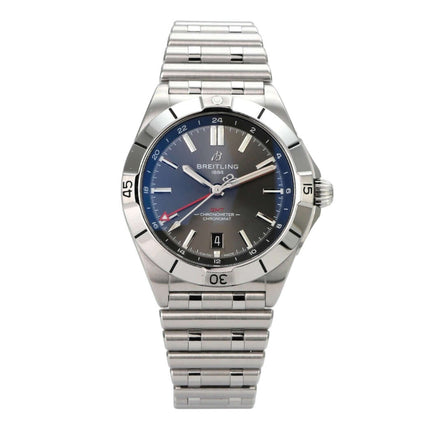 Breitling Chronomat Automatic GMT 40 Ref. A32398101M1A1 mit Edelstahlband und grauem Zifferblatt