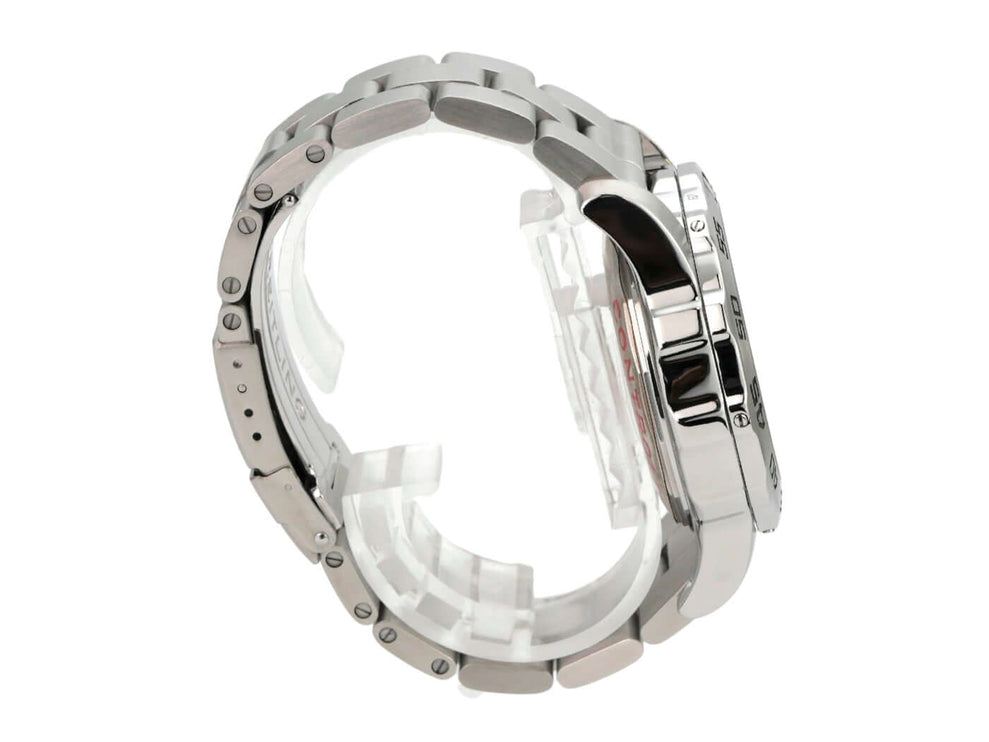 Seitenansicht der Breitling Colt 44 A7438710.G943.157A mit Edelstahlband und drehbarer Lünette.