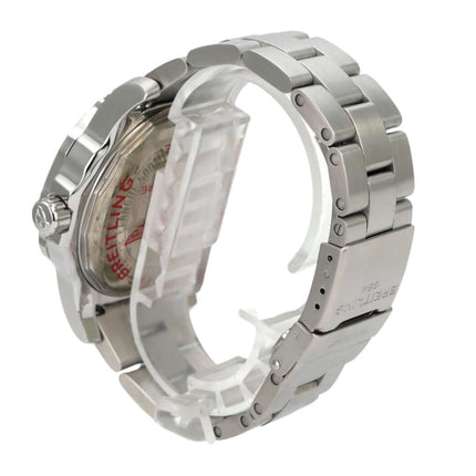 Breitling Colt 44 A7438710.G943.157A Edelstahlarmband und Gehäuse, Rückansicht des Uhrenmodells.