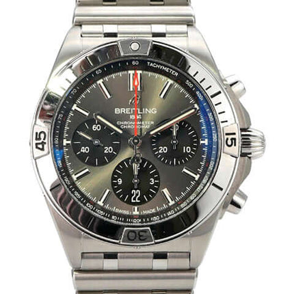 Breitling Chronomat B01 42 Chronograph AB01348A1B1A1 mit grauem Zifferblatt und Edelstahlarmband