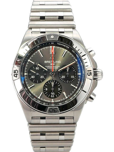 Breitling Chronomat B01 42 Chronograph AB01348A1B1A1 mit grauem Zifferblatt und Edelstahlarmband