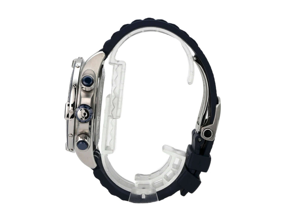 Breitling Super Chronomat B01 44 Chronograph AB0136161C1S1 Seiteansicht mit Kautschukband und Edelstahlgehäuse